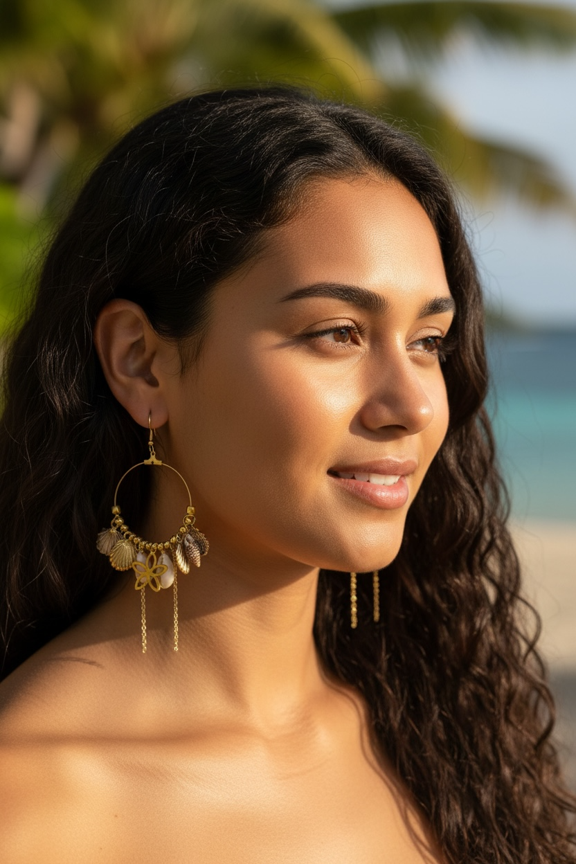 Cowrie Charm Earrings