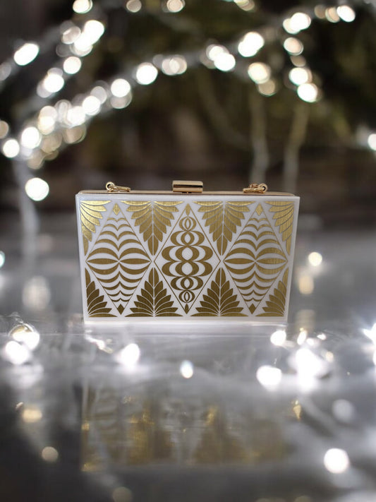 White Kupesi Clutch