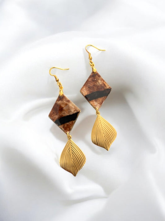 Ngatu Leaf Earrings